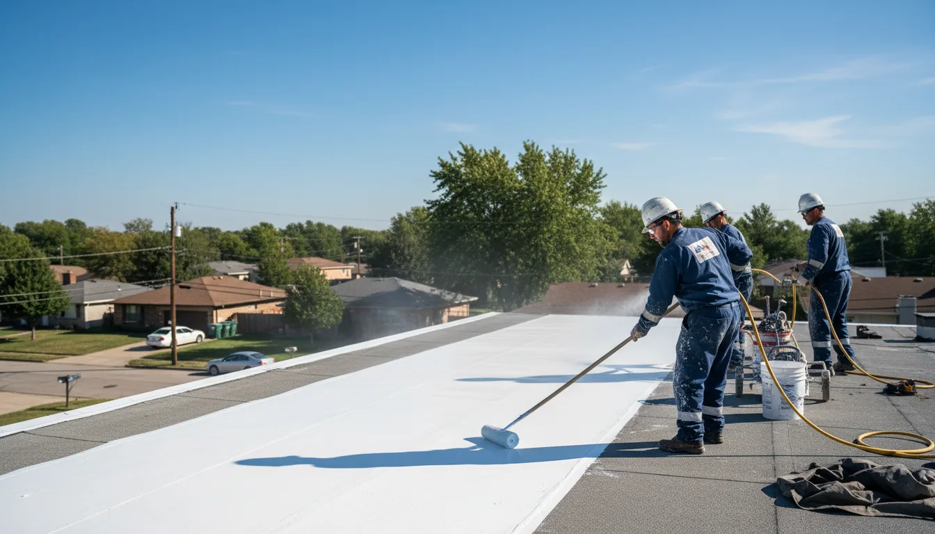 Commercial roof coating in Grapeville, PA near me